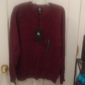 NWT Men's Rock & Republic Maroon V Neck Sweater